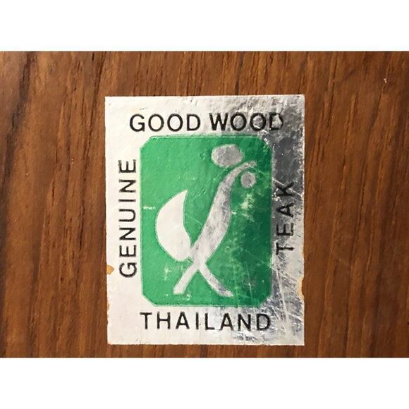 Vintage Teak Wood Salad Bowl and Wood Plates Set of 5 - Picture 2 of 5